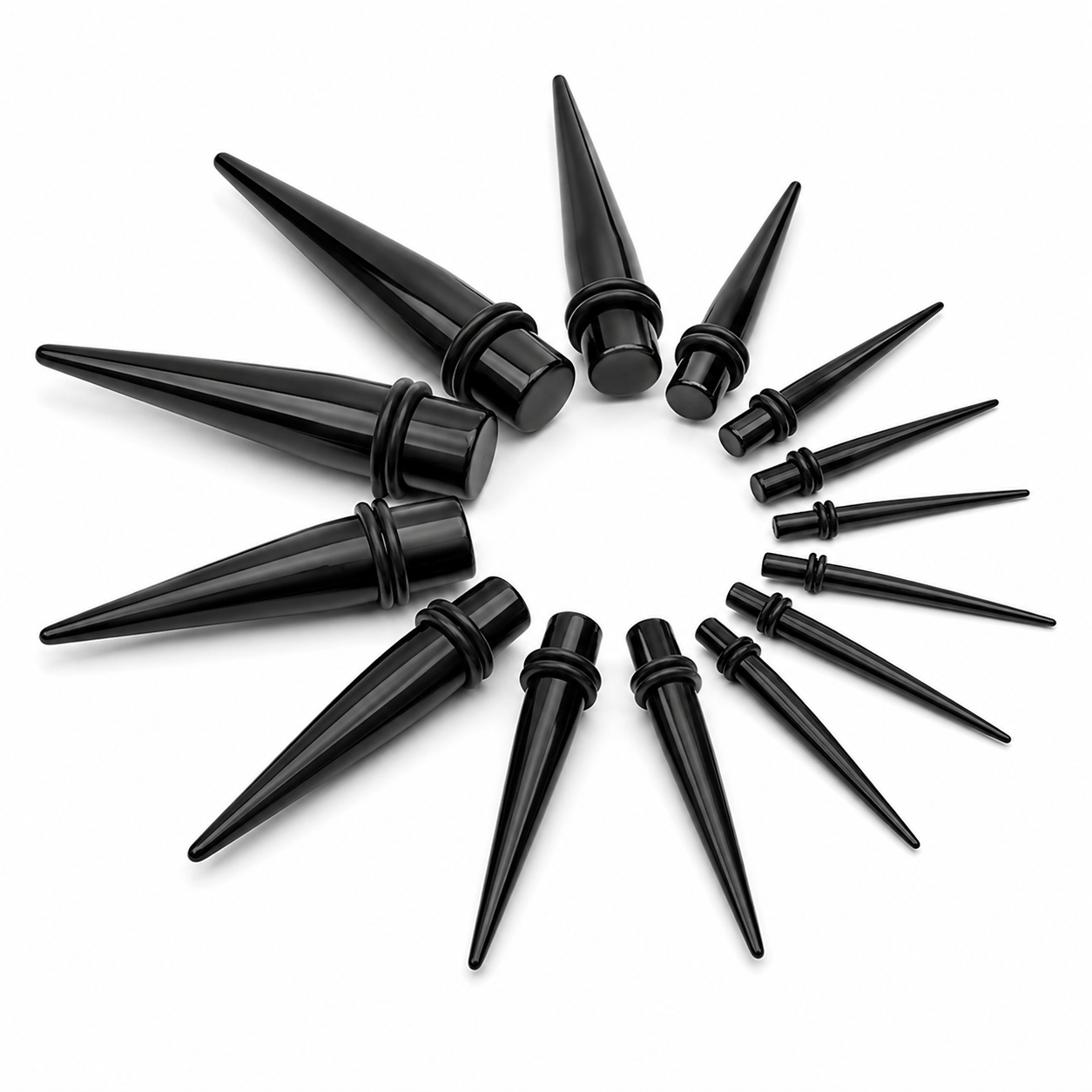 Ear Stretching Kit, 14G-00G Acrylic Gauges for Ears