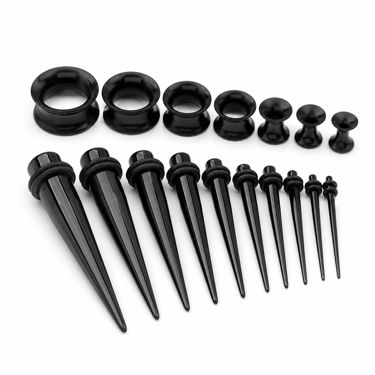 Ear Stretching Kit, 14G-00G Acrylic Gauges for Ears