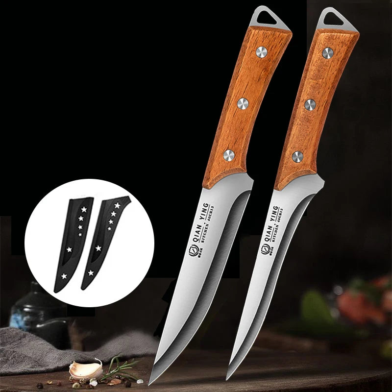 Kitchen knife set stainless steel Japanese boning knife kitchen accessories suitable for cutting meat and fruits, cooking knives