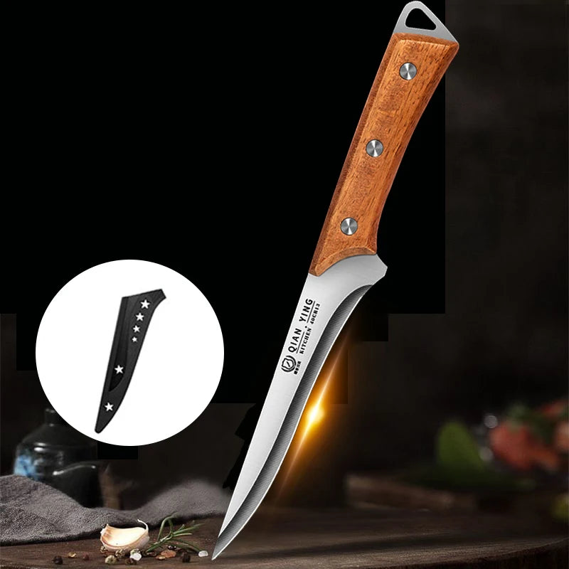 Kitchen knife set stainless steel Japanese boning knife kitchen accessories suitable for cutting meat and fruits, cooking knives