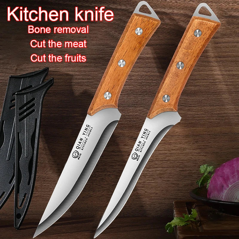 Kitchen knife set stainless steel Japanese boning knife kitchen accessories suitable for cutting meat and fruits, cooking knives