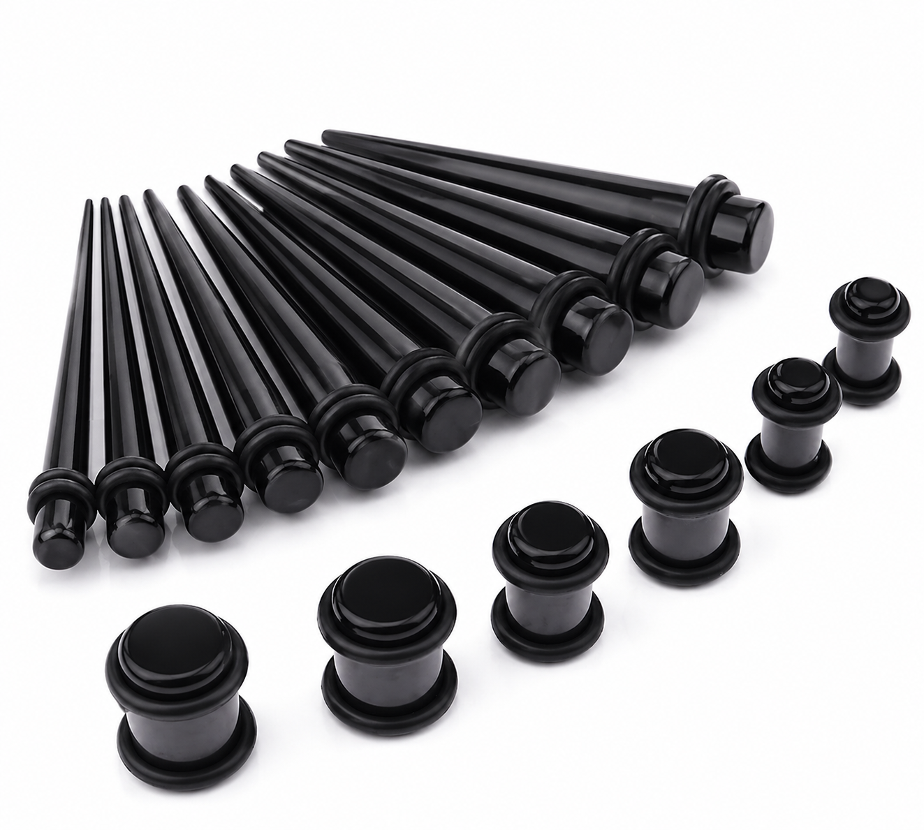 Ear Stretching Kit, 14G-00G Acrylic Gauges for Ears