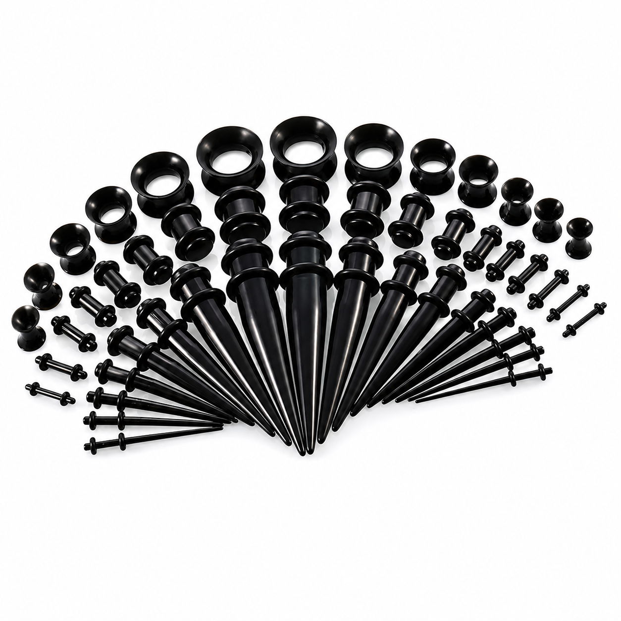 Ear Stretching Kit, 14G-00G Acrylic Gauges for Ears