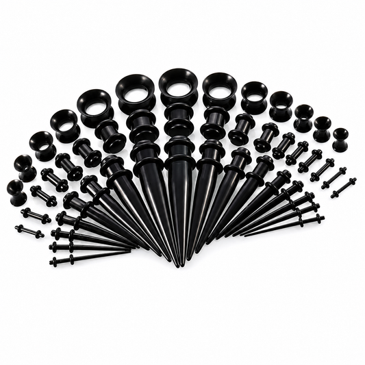 Ear Stretching Kit, 14G-00G Acrylic Gauges for Ears